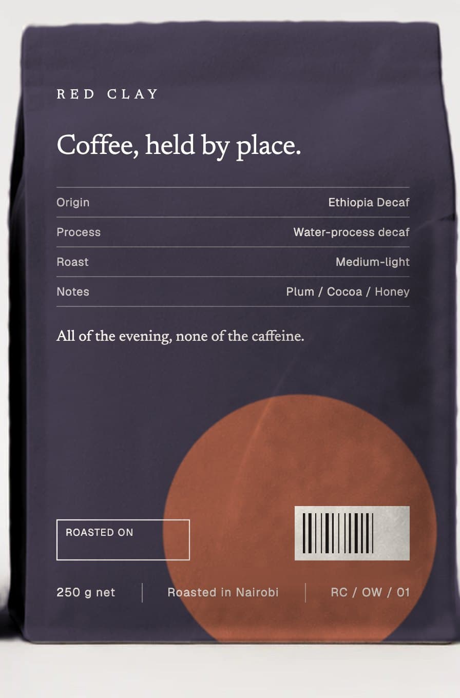 Afterlight coffee bag, back.