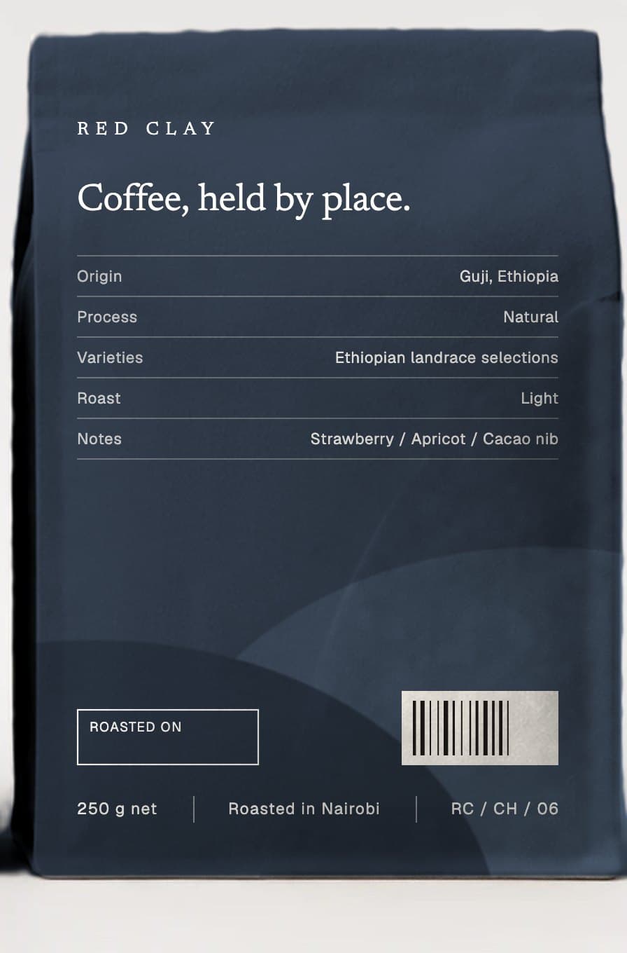 Blue Hour coffee bag, back.