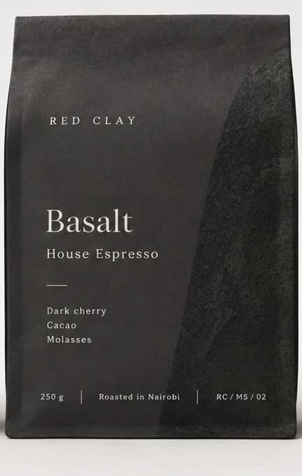 Basalt coffee bag, front.